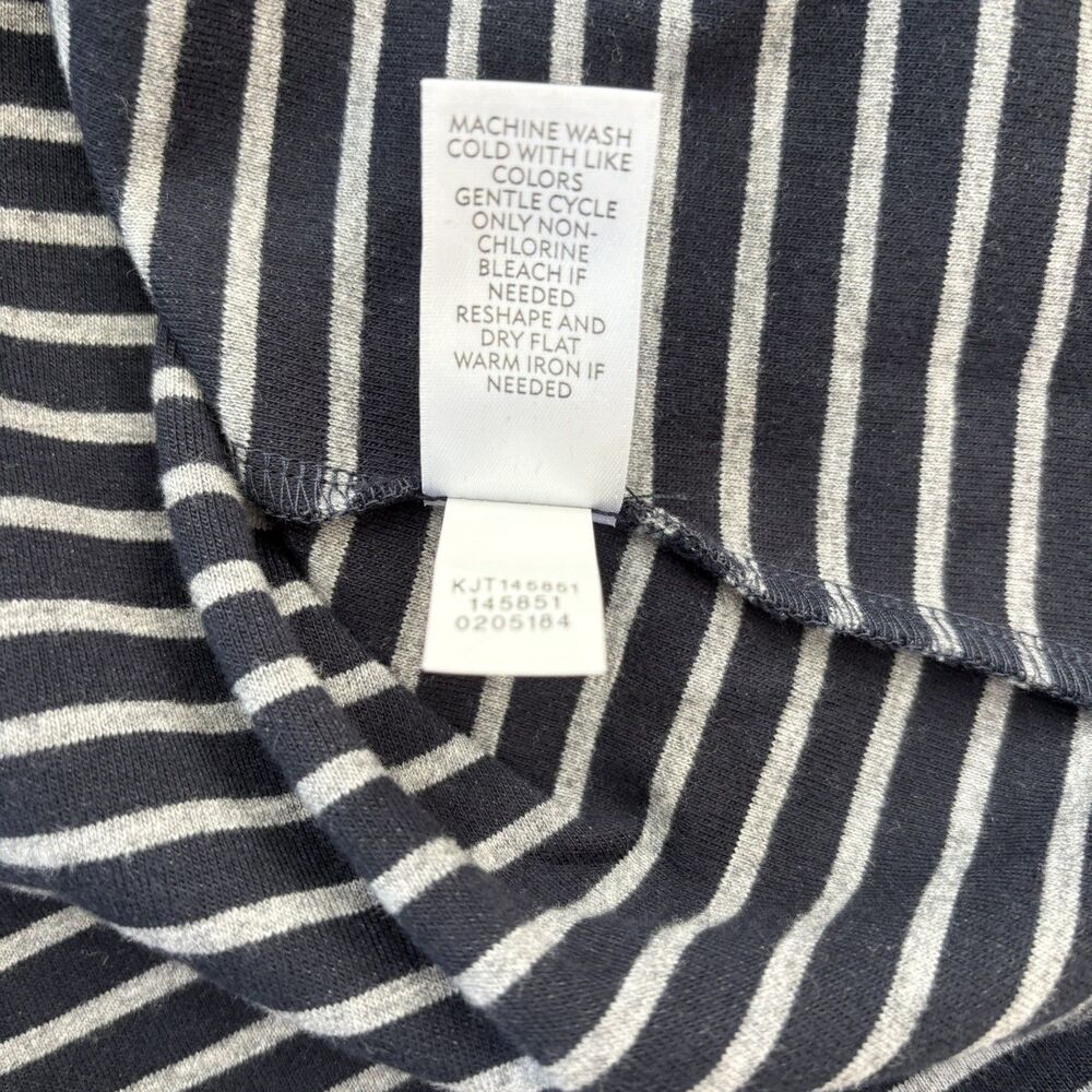 J. Jill Women Blazer Jacket Striped Knit Sz L Cotton Blend Stretch Casual Office - Picture 9 of 12
